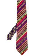 Etro Multicoloured Striped Tie - Green