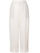 Vince High Waisted Cropped Trousers - Nude & Neutrals