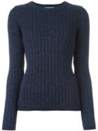 Mih Jeans 'moonstone' Ribbed Knit Jumper, Women's, Size: Xs, Blue, Cotton