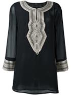 Steffen Schraut Sheer Sleeves Tunic, Women's, Size: Xxl, Black, Polyester