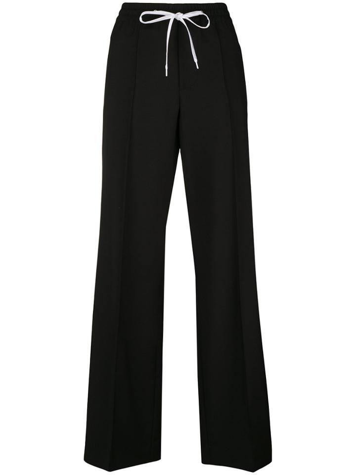 Miu Miu Wide Leg Tracksuit Bottoms - Black