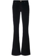 7 For All Mankind Flared Trousers, Women's, Size: 31, Black, Cotton/viscose/spandex/elastane