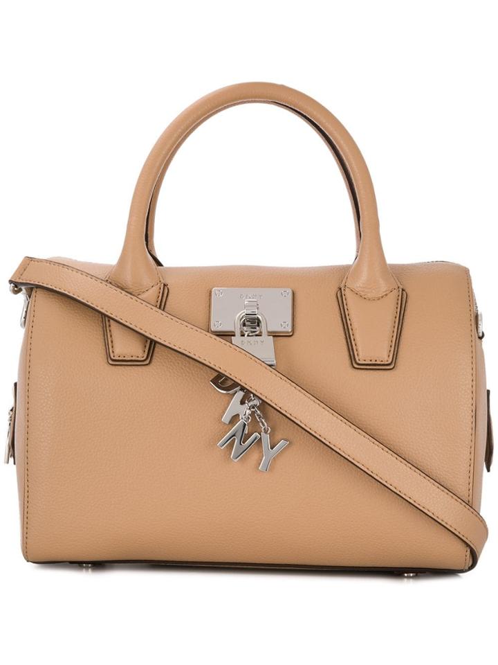 Dkny Padlock Detail Tote Bag - Neutrals