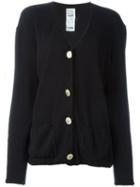 Moschino Vintage V-neck Cardigan, Women's, Size: Medium, Black