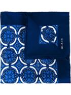 Kiton Flower Print Pocket Square