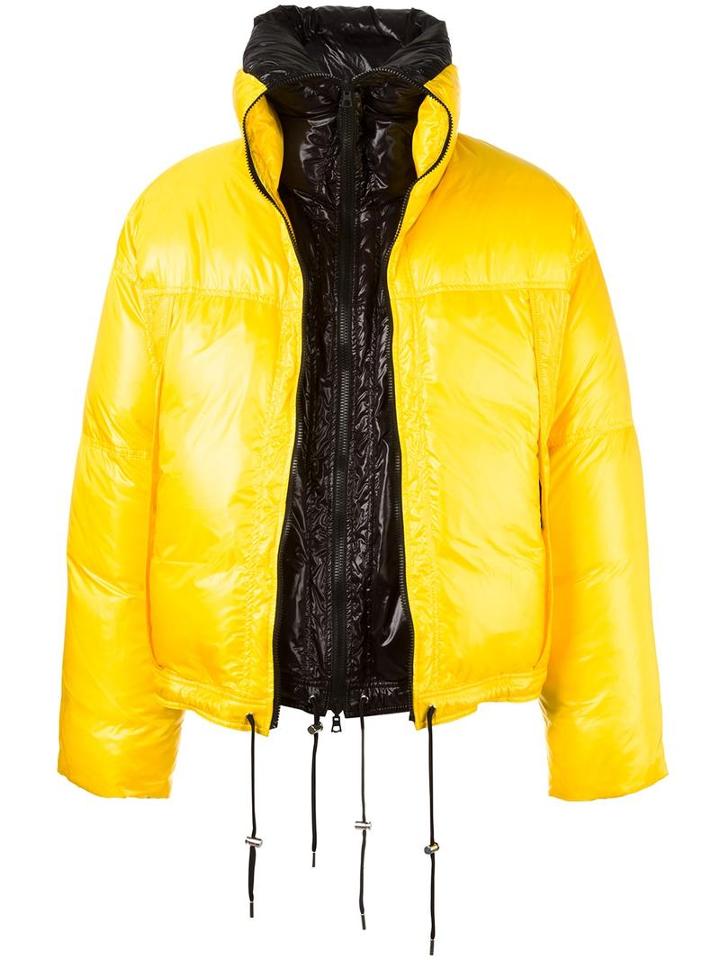 Raf Simons Oversized Zipped Jacket, Men's, Size: 52, Yellow/orange, Nylon/feather Down