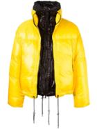 Raf Simons Oversized Zipped Jacket, Men's, Size: 52, Yellow/orange, Nylon/feather Down
