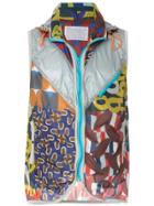 Kolor Patch-work Zipped Gilet - Multicolour