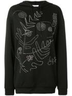 Area Embellished Hoodie - Black