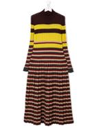 Marni Kids Striped Sweater Dress - Red