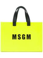 Msgm Logo Shopper - Yellow & Orange