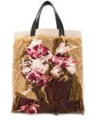 Ports V Floral Knit Patch Tote - Brown