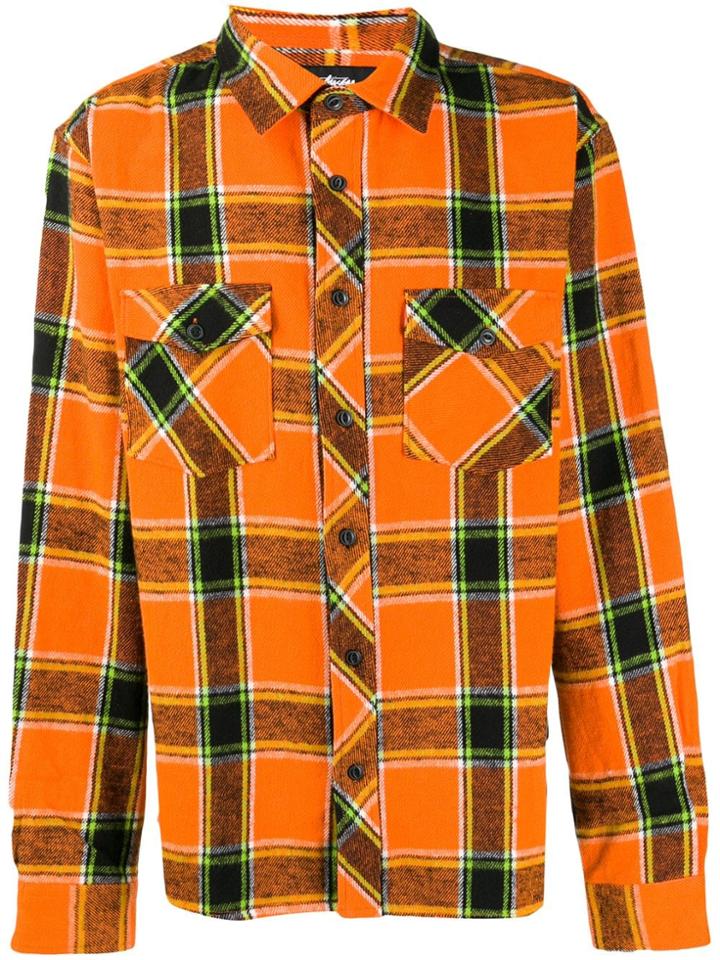Stussy Tartan Check Shirt - Orange