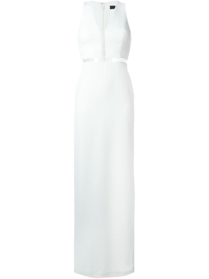 Alexander Wang Fishline Evening Dress, Women's, Size: 12, White, Triacetate/polyester/spandex/elastane