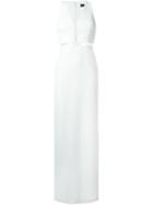 Alexander Wang Fishline Evening Dress, Women's, Size: 12, White, Triacetate/polyester/spandex/elastane