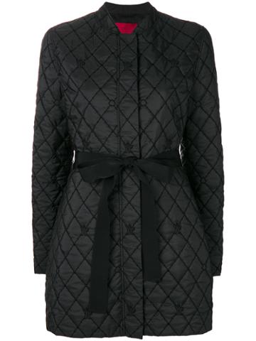 Moncler Gamme Rouge Quilted Tie Waist Padded Jacket - Black