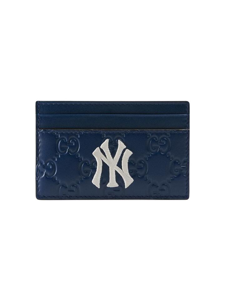 Gucci Card Case With Ny Yankees&trade; Patch - Blue