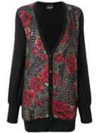 Just Cavalli Floral Print Cardigan - Black