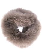 Yves Salomon Accessories Fox Fur Collar - Grey