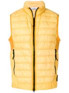 Stone Island Zipped Padded Gilet - Yellow & Orange