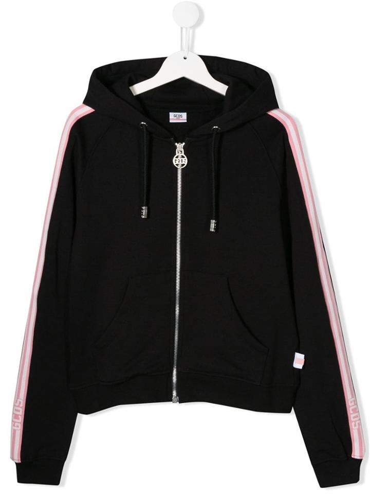 Gcds Kids Side Stripe Jacket - Black