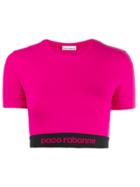 Paco Rabanne Logo Print Cropped T-shirt - Pink
