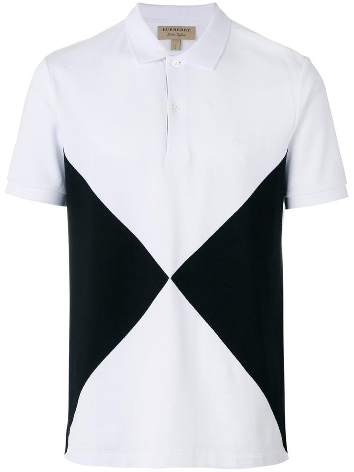 Burberry - Diamond Panel Polo Shirt - Men - Cotton - S, White, Cotton