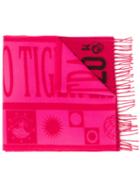 Kenzo Mix Print Scarf - Pink