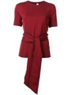 Victoria Victoria Beckham Tie Waist T-shirt - Red