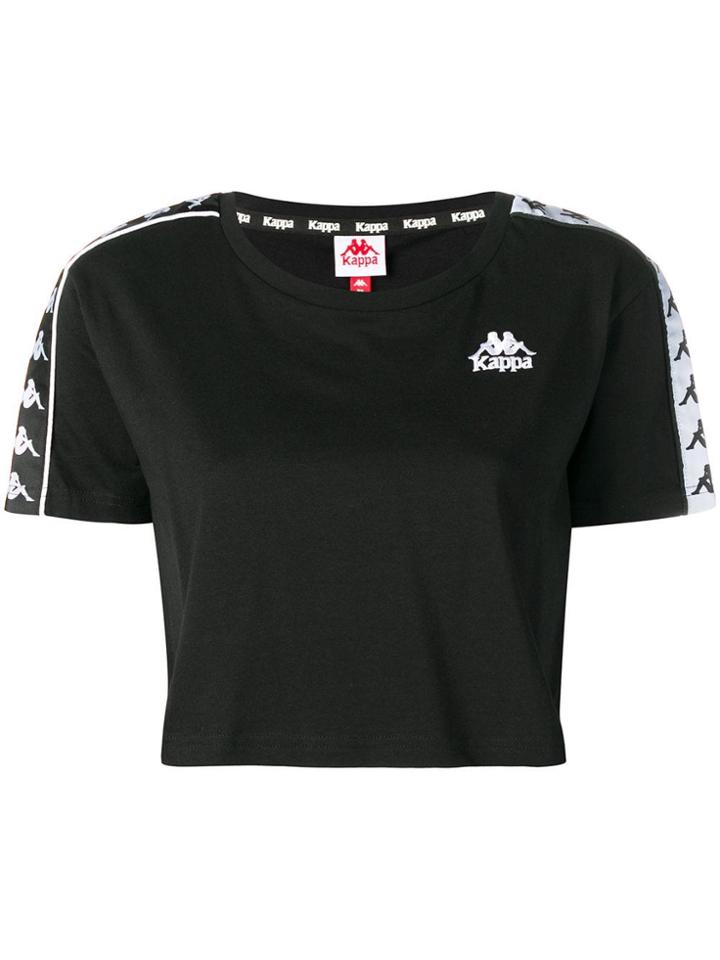Kappa Side Logo Band Cropped T-shirt - Black