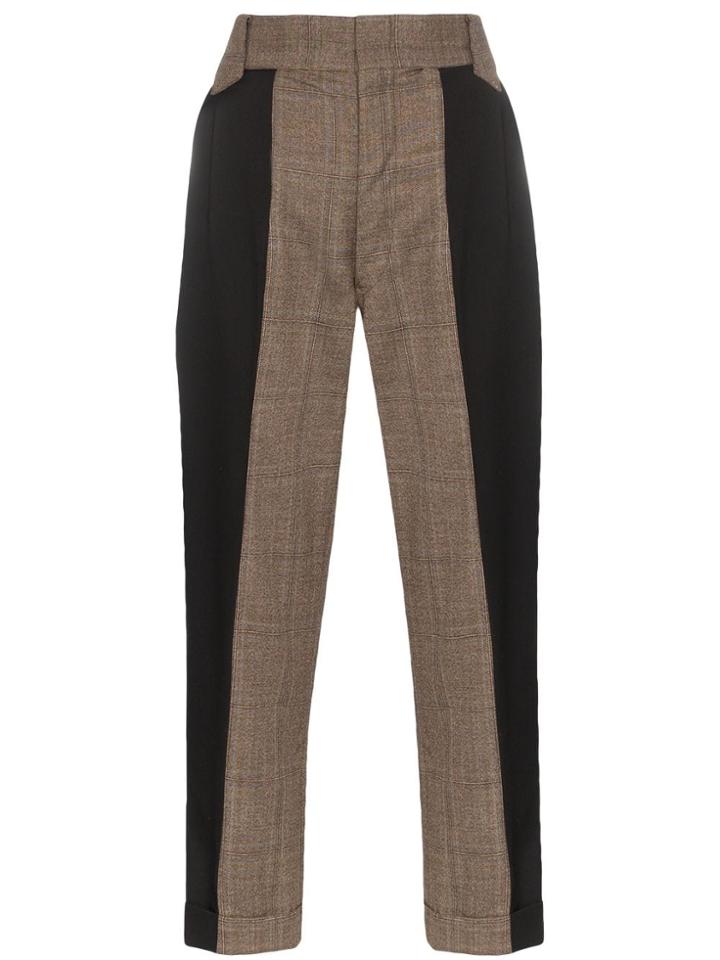Rentrayage Split Personality Straight-leg Trousers - Black