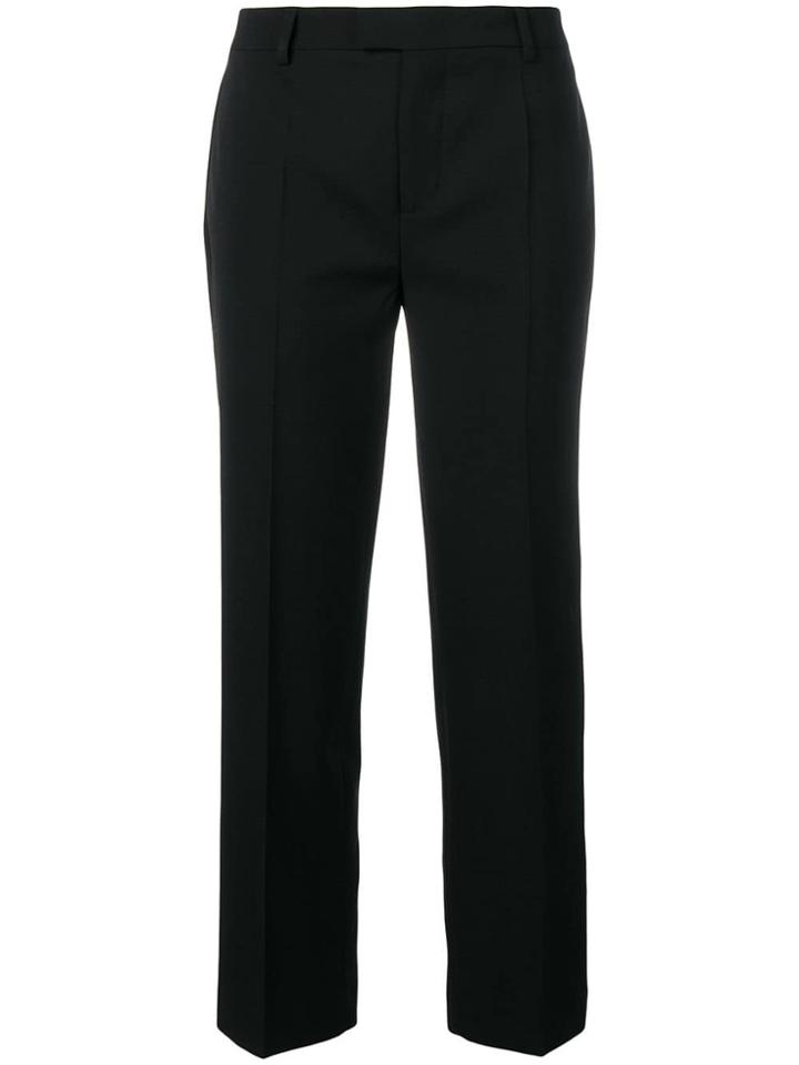 Red Valentino Cropped Pleated Trousers - Black