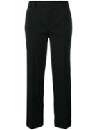 Red Valentino Cropped Pleated Trousers - Black