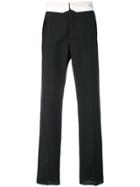 Maison Margiela Contrast Waistband Trousers - Black