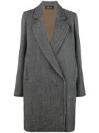 Gianluca Capannolo Pattern Single Breasted Coat - Black