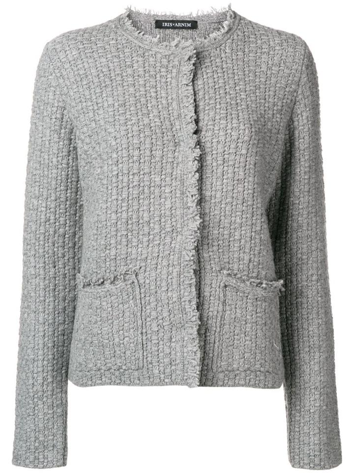 Iris Von Arnim Knitted Jacket - Grey