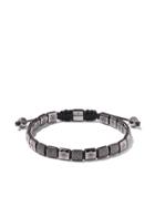 Shamballa Jewels 18kt White Gold & Black Diamond Lock Bracelet
