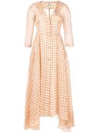 Isa Arfen Prairie Style Long Dress - Brown
