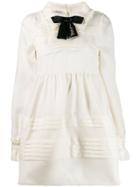 Miu Miu Silk Baby Doll Style Dress - Neutrals