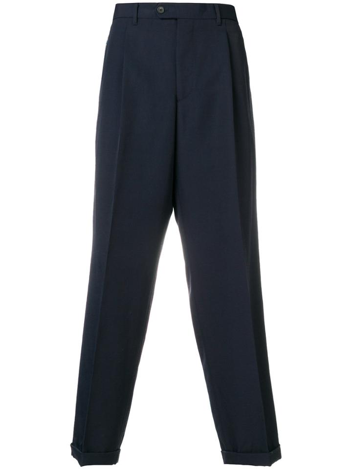 Prada Vintage Classic Tailored Trousers - Blue