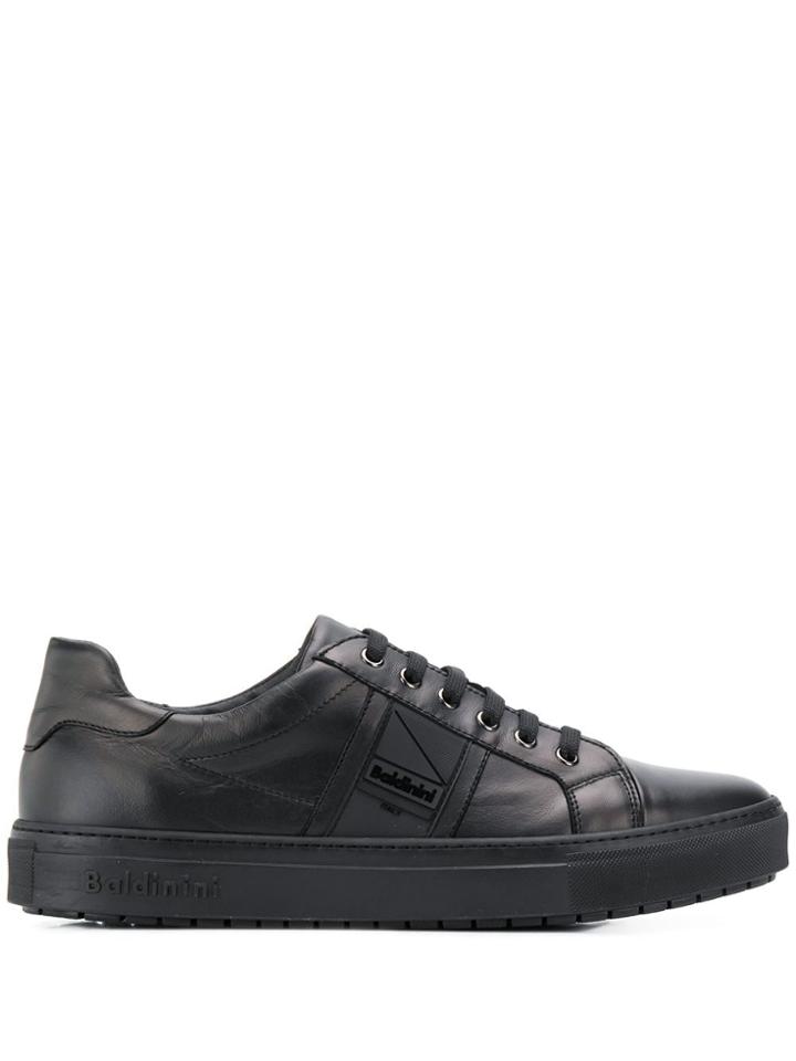Baldinini Textured Side Logo Sneakers - Black