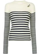 Tu Es Mon Trésor Striped Fitted Sweater - White