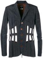 Jean Paul Gaultier Vintage Cage Design Denim Jacket - Blue