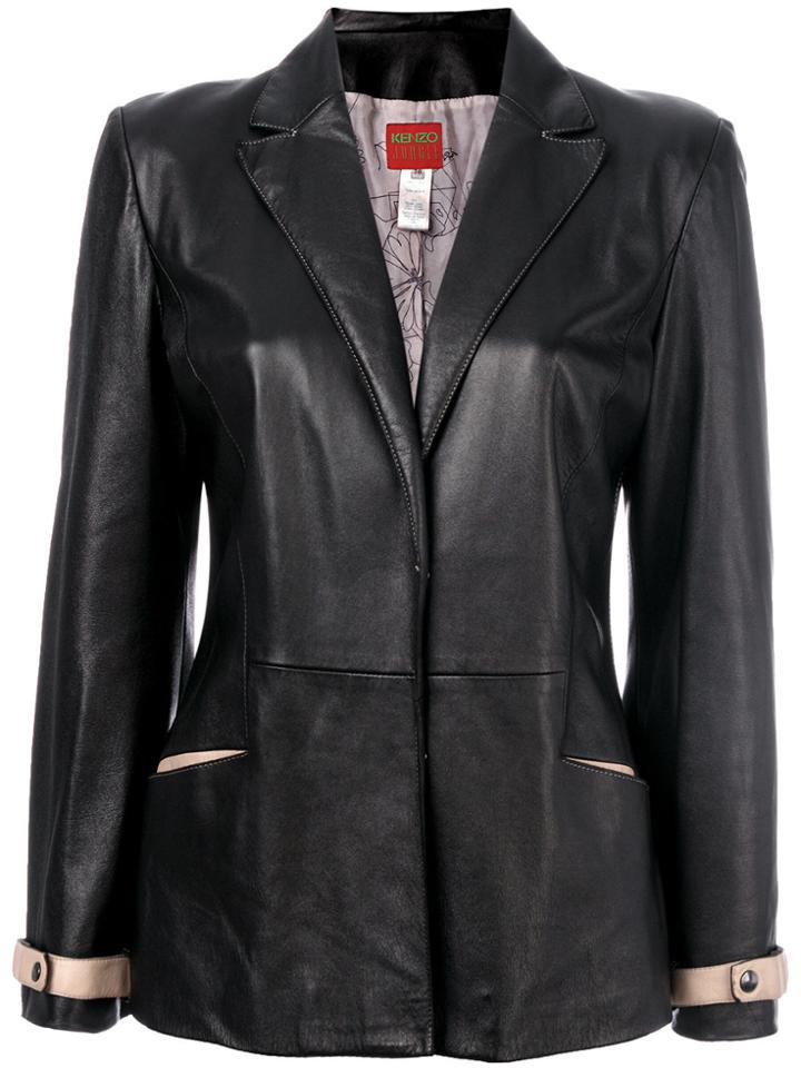 Kenzo Vintage V-neck Jacket - Black