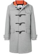 Msgm Hooded Duffle Coat - Grey