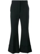 Stella Mccartney Cropped Flared Trousers, Women's, Size: 38, Black, Spandex/elastane/wool