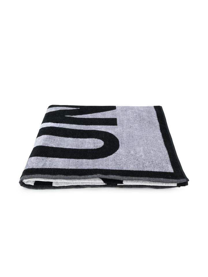 Moschino Logo Printed Beach Towel - White