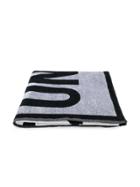 Moschino Logo Printed Beach Towel - White