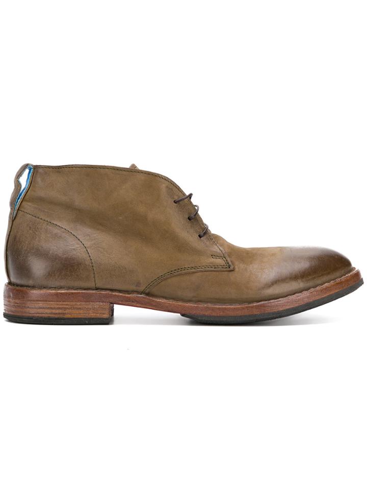 Moma Lace-up Ankle Boots - Green