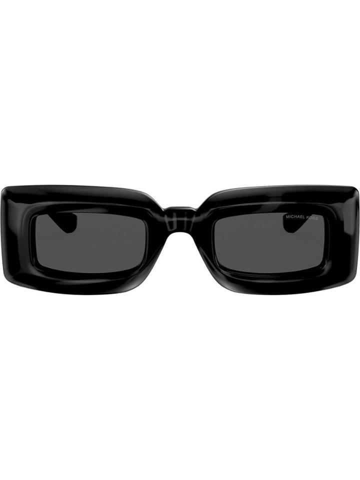 Michael Kors St. Tropez Thick Square Frame Sunglasses - Black